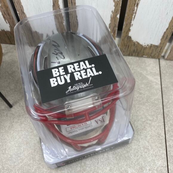 Michael Vick Autographed Atlanta Falcons Mini Helmet Flash Alternate Beckett - Picture 9 of 12